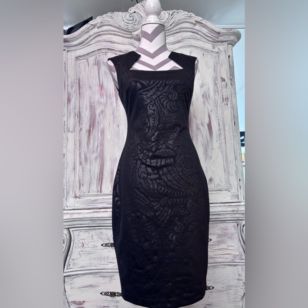 Cache Black Patterned Dress 🤩